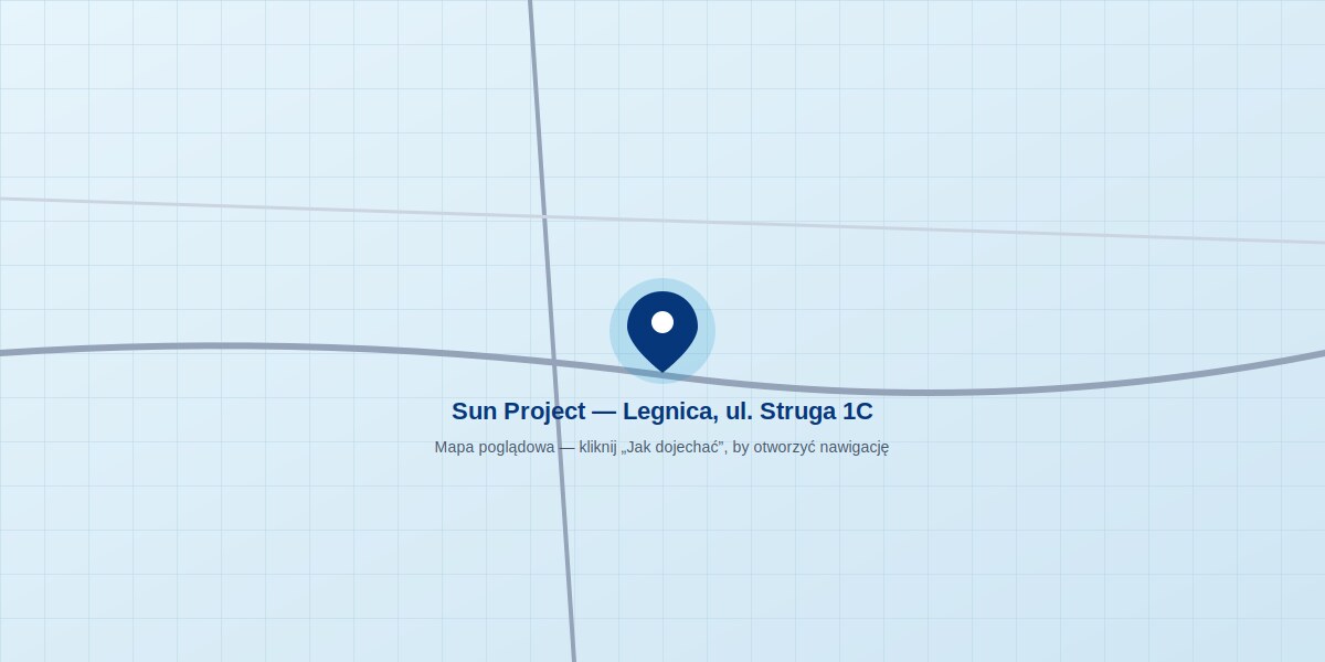 Mapa dojazdu do Sun Project w Legnicy